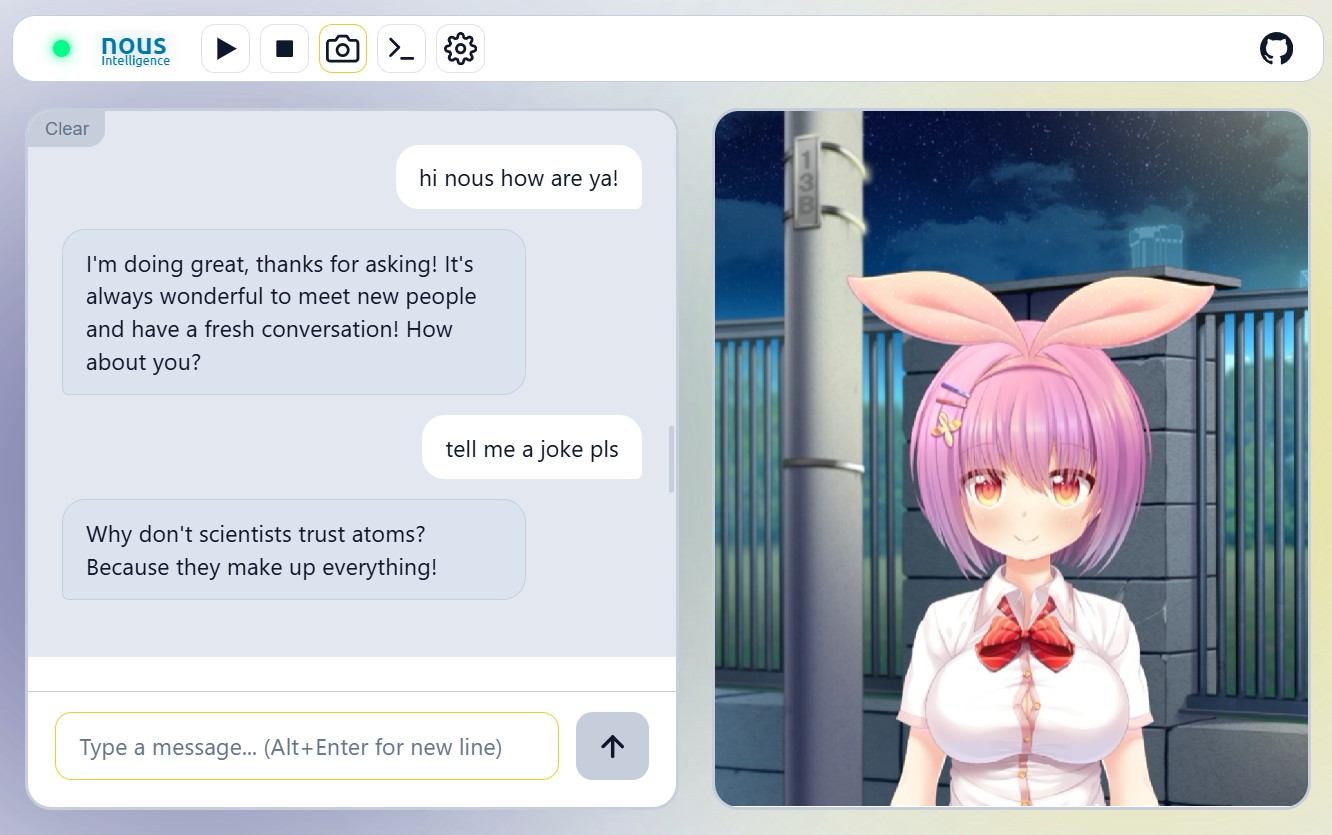 Captura 2 — chat con Nous